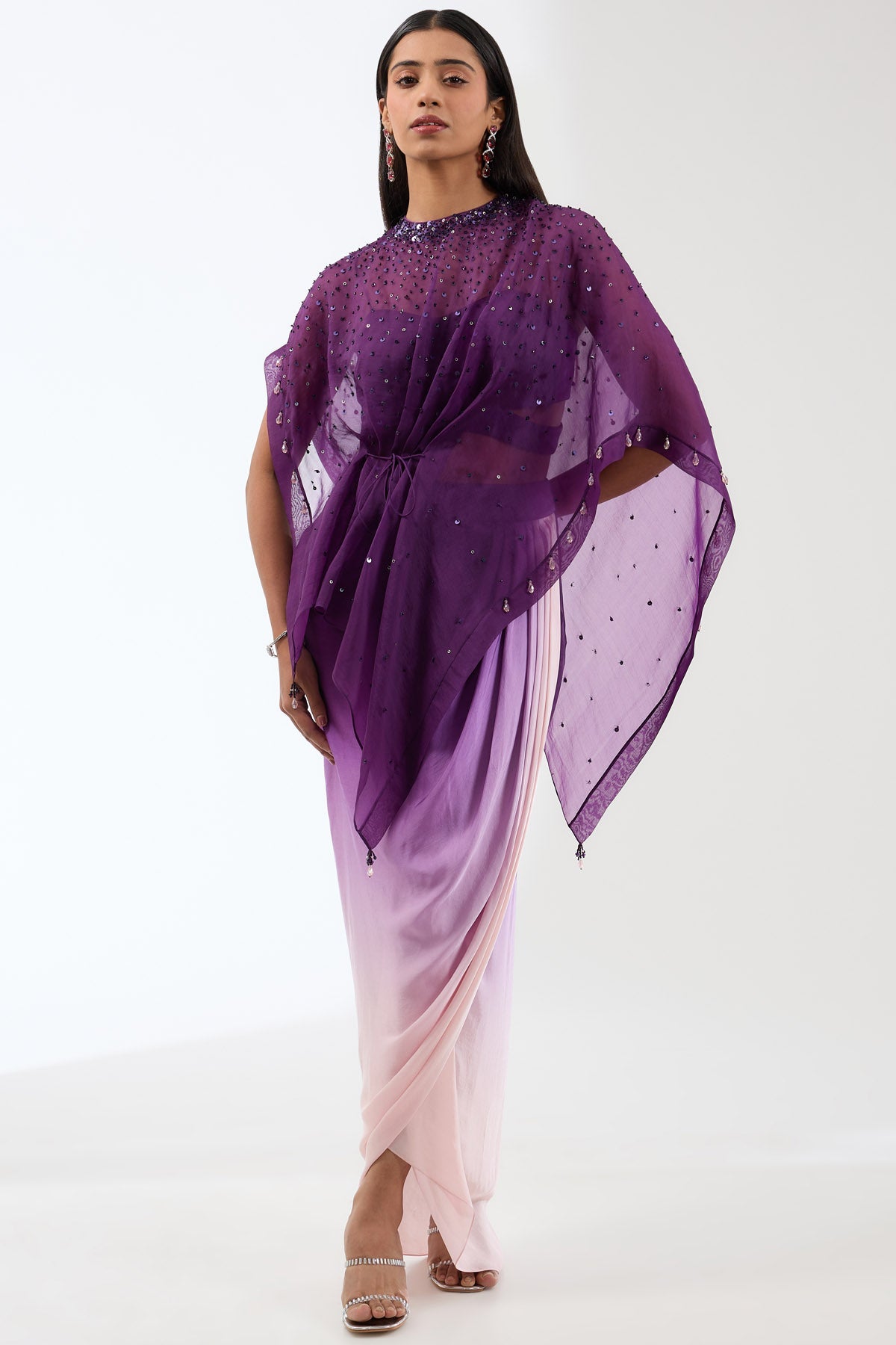 Anjali Kanwar Ombre Embellished Skirt Set for women online at ScrollnShops